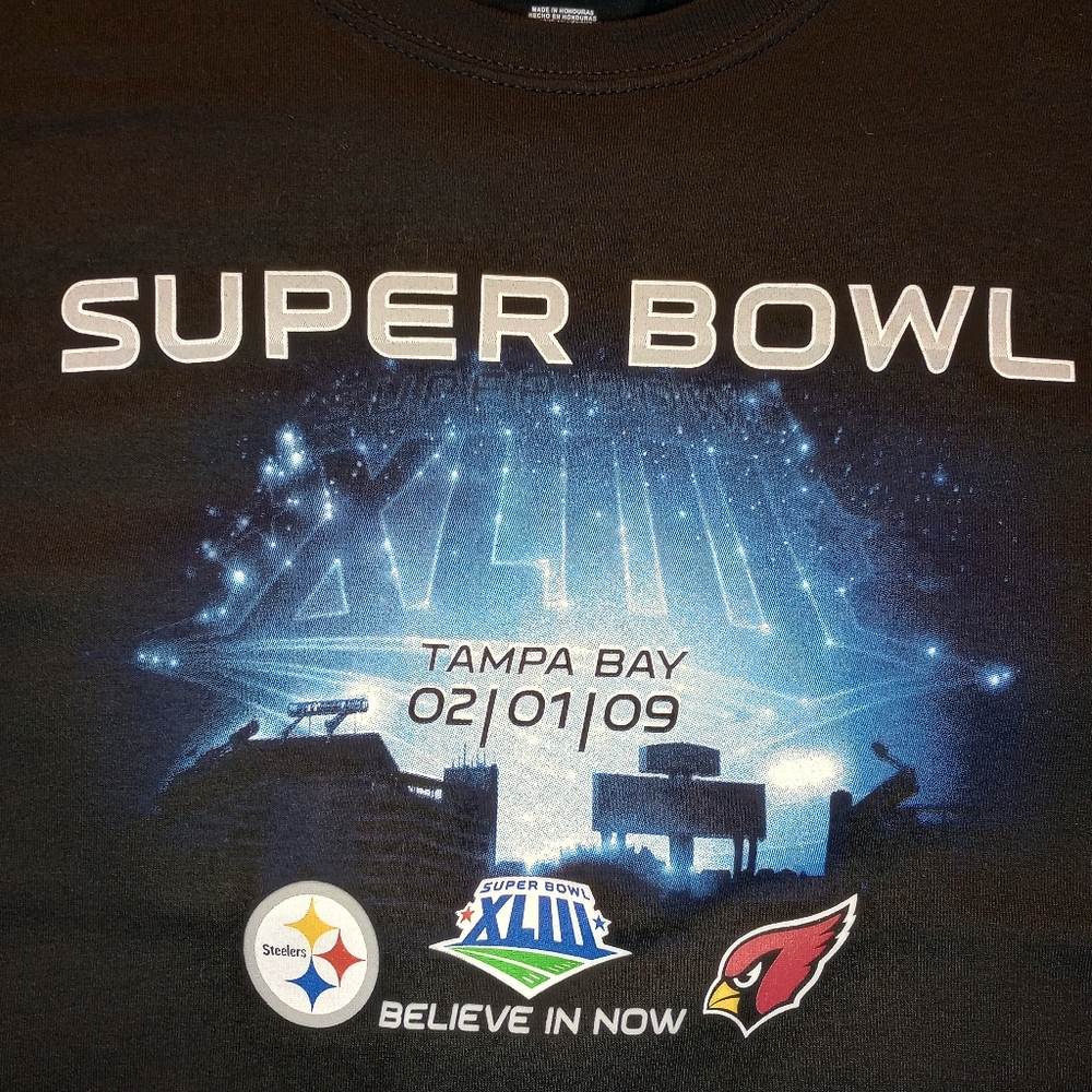 Super Bowl XLIII 43 Steelers Cardinals Football Tampa Bay 2009 NWOT NFL